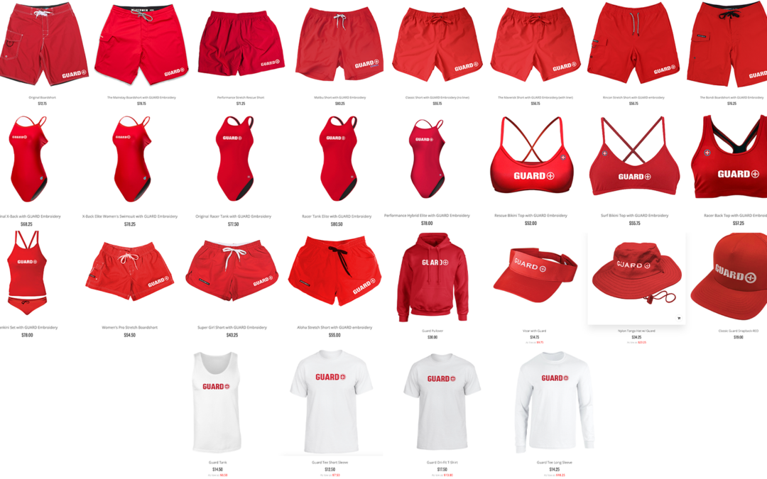 Lifeguard Gear, lifeguard shorts, lifeguard swimsuits, lifeguard apparel