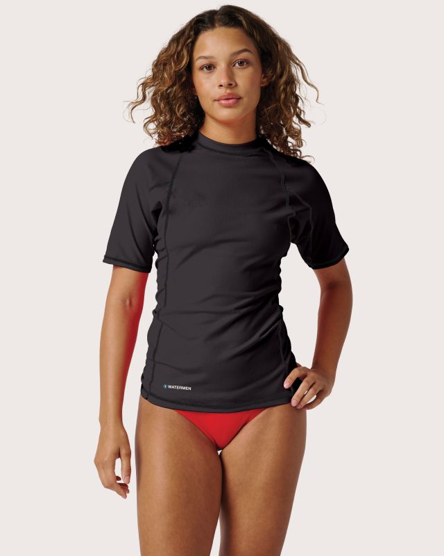 陸上用シャツ Men and Women's Rash Guard (Brand New) Short Sleeve Elite Rashguard | Watermen Brand Rashguards & Sun