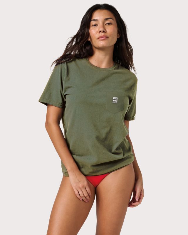 Stacked Short Sleeve Pocket Tee