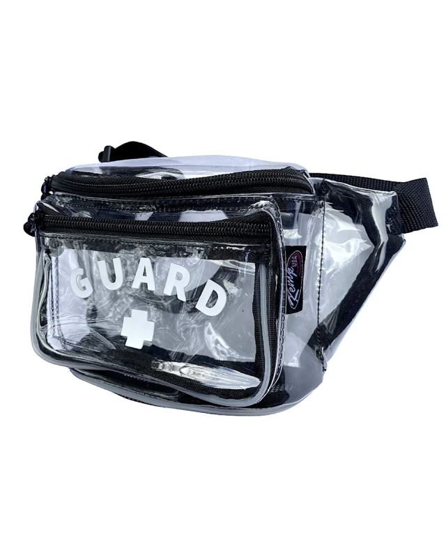 Kemp USA Clear Hip Pack With Mesh Drain And GUARD Logo
