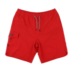 red boardshorts, red shorts, red swim trunks,